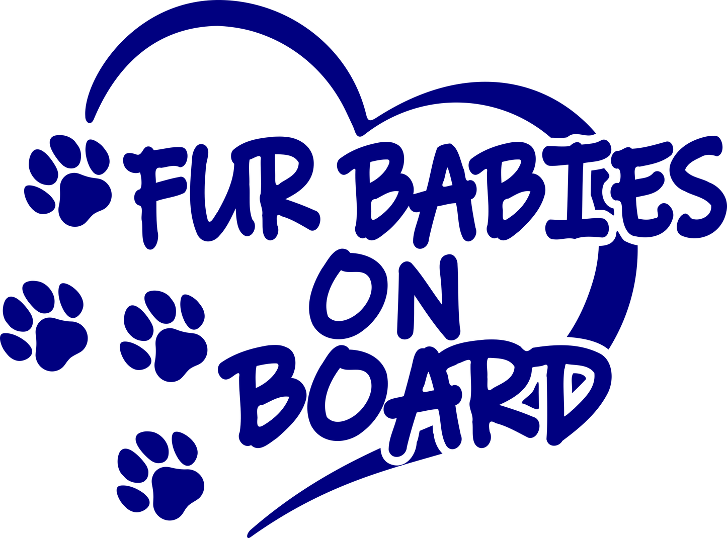 Fur Baby on Board Vinyl Decal