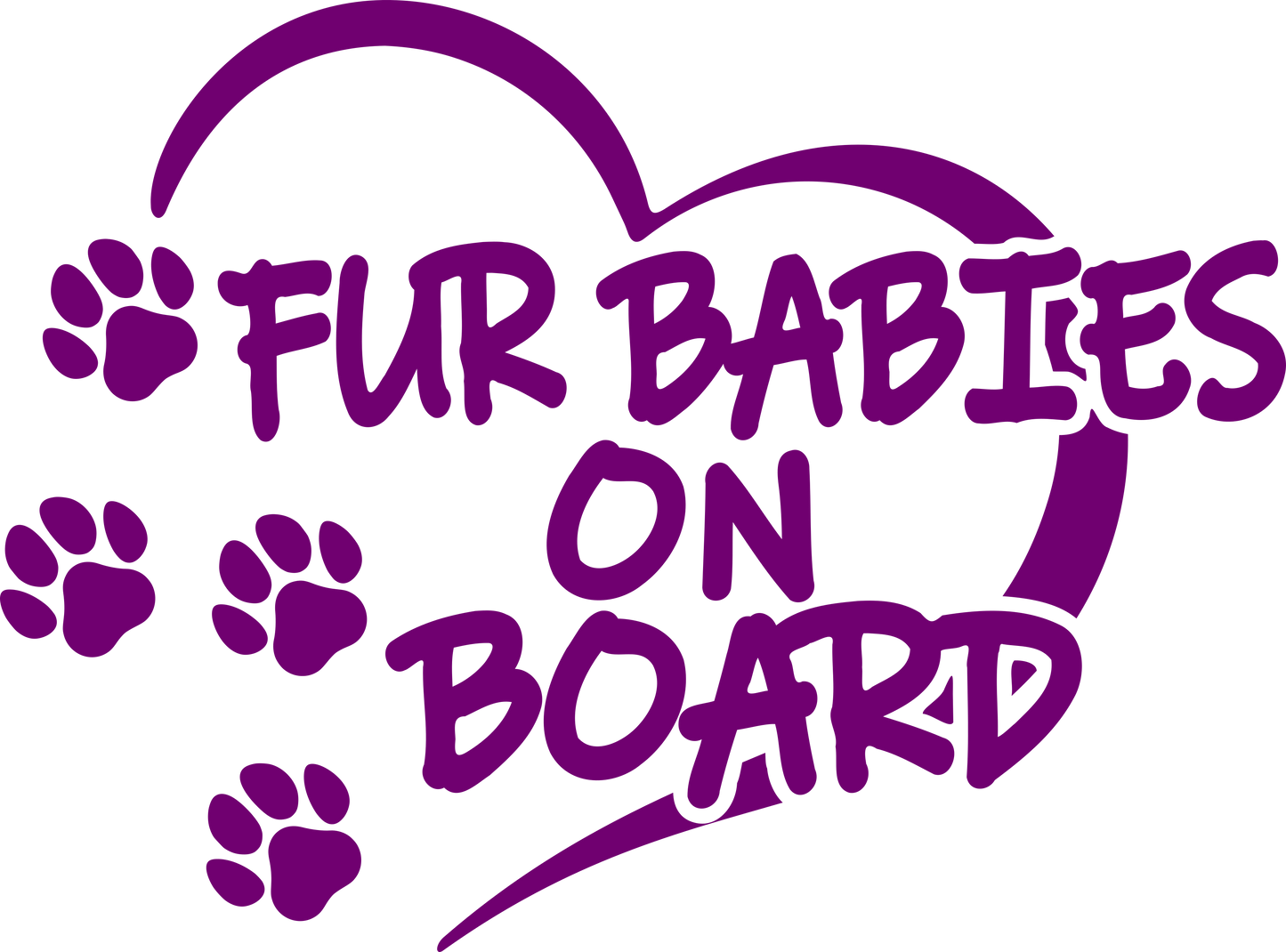 Fur Baby on Board Vinyl Decal